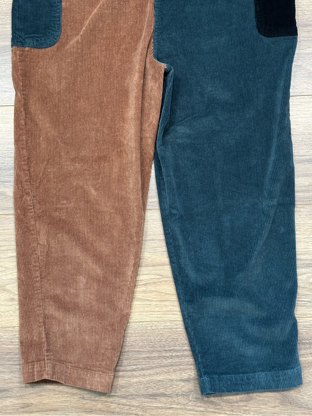 Kavu San Juan Corduroy Overalls in Dusk Bay Teal Blue/Brown/Black Size Large - Picture 9 of 11